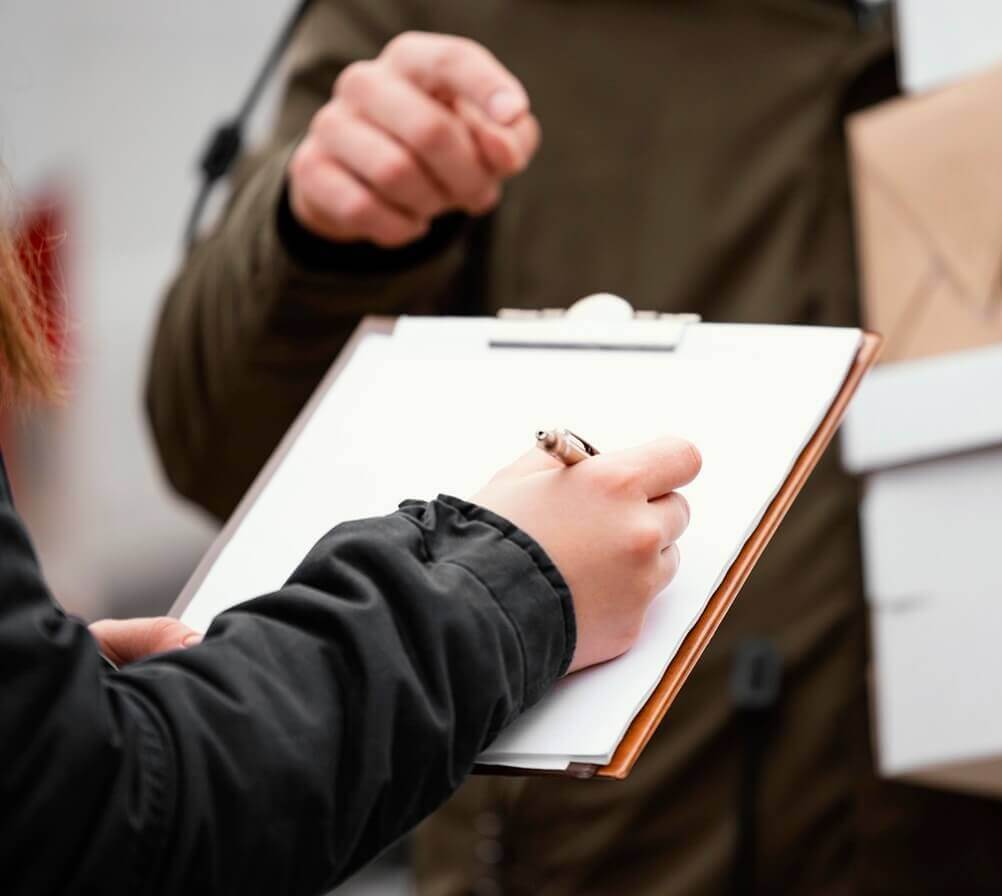 man serving his spouse with divorce papers fort bend county